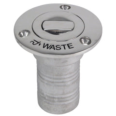 Whitecap Bluewater Push Up Deck Fill - 1-1/2" Hose - Waste 6996CBLUE