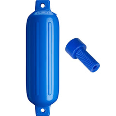 Polyform G-3 Twin Eye Fender 5.5" x 19" - Blue w/Adapter G-3-BLUE