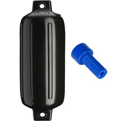 Polyform G-5 Twin Eye Fender 8.8" x 26.8" - Black w/Adapter G-5-BLACK