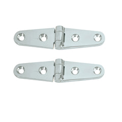 Whitecap Strap Hinge - CP/Brass - 4" x 1" - Pair S-604
