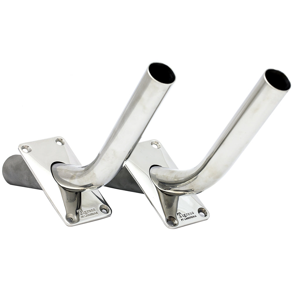 Tigress 88502 Gunnel Mount Outrigger Holders - Cast 316 S.S. - 1-1/8" I.D.- Pair