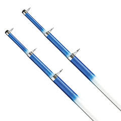 Tigress 88200 15&#39; Telescoping Fiberglass Outrigger Poles - 1-1/8" O.D. - White/Blue - Pair