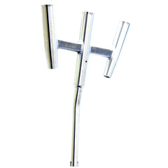 Tigress 88156 Triple Aluminum Kite Rod Holder - Bent Butt - Brushed