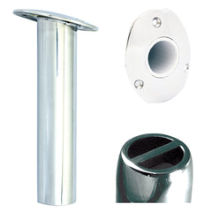 Tigress 88529 Oval Head SS Gunnel Mount Rod Holder - 15&#176; - 9"