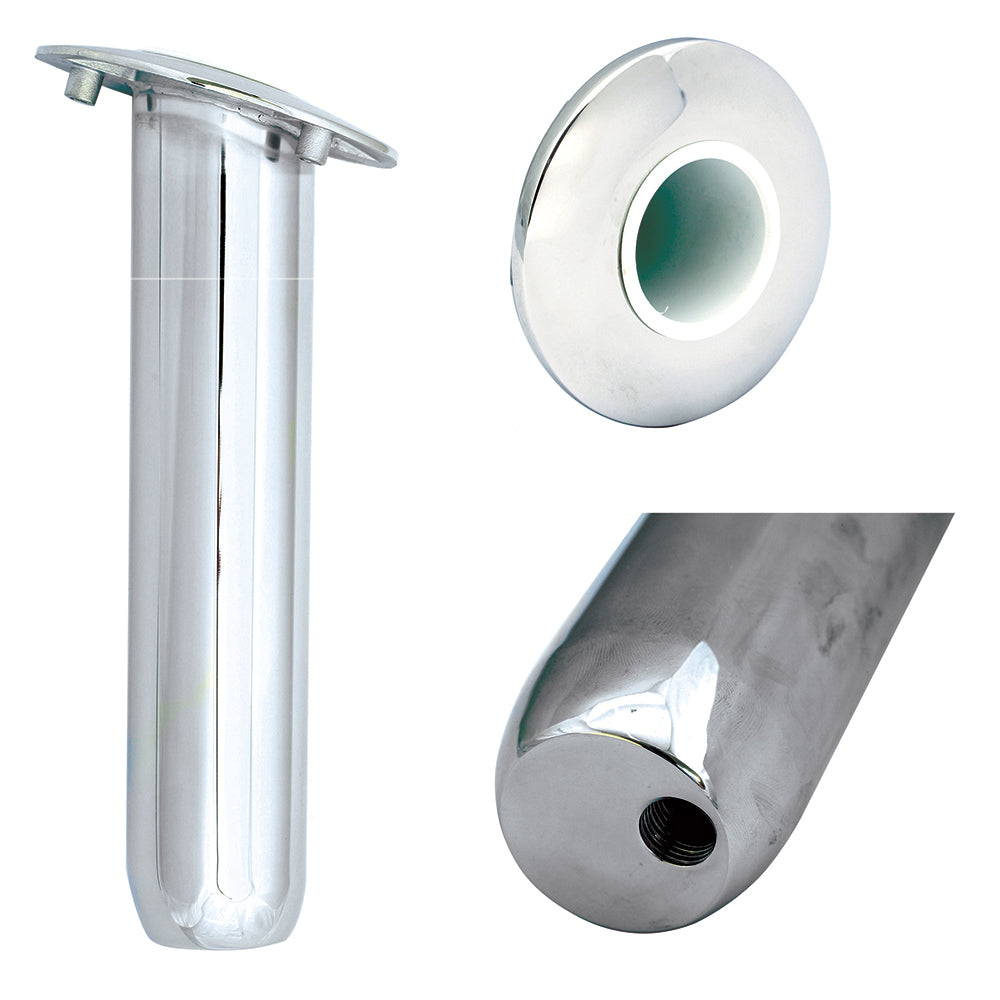 Tigress 77900-1 Blind Mount Round Head Closed Base Rod Holder - 30&#176; - 9"