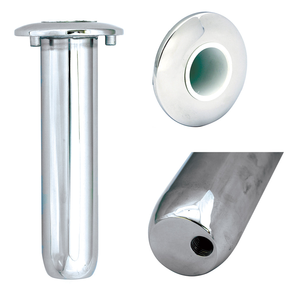 Tigress 77902-1 Blind Mount Round Head Closed Base Rod Holder - 0&#176; - 9"