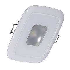 Lumitec Square Mirage Down Light - Warm White Dimming, Hi CRI - White Bezel 116129
