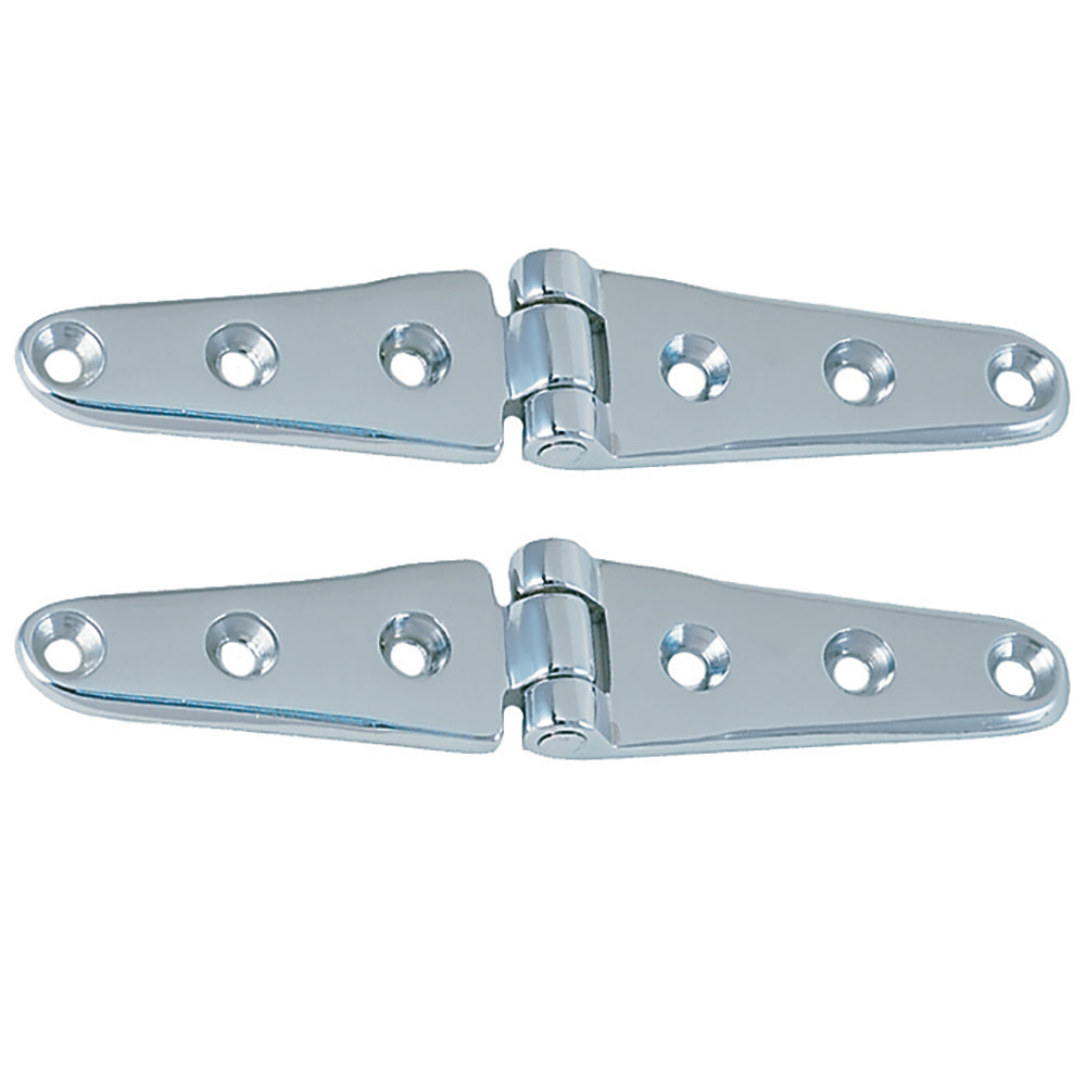 Perko 0120DP3CHR 8" Chrome Plated Bronze Strap Hinges