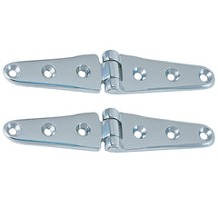 Perko 0120DP3CHR 8" Chrome Plated Bronze Strap Hinges