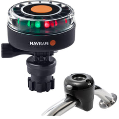 Navisafe Navilight 2NM Tricolor w/Navimount Base & Rail Mount - Black 340KIT