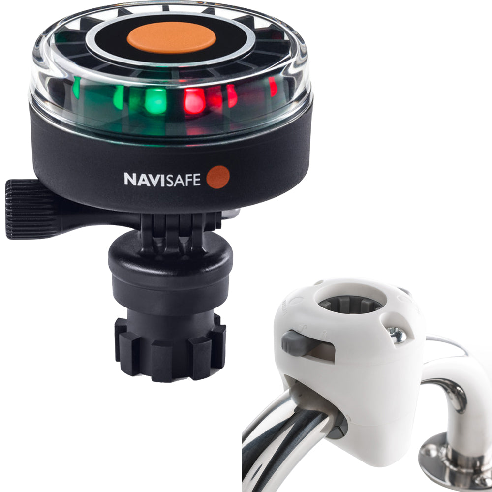 Navisafe Navilight 2NM Tricolor w/Navimount Base & Rail Mount - White 340KIT3