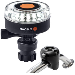 Navisafe Navilight 360-Deg 2NM White w/Navimount Base & Rail Mount - Black 040KIT