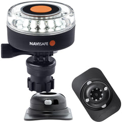 Navisafe Navilight 360-Deg 2NM White w/Navimount Base & RIB Mount - Black 040KIT2