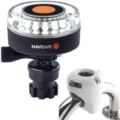 Navisafe Navilight 360-Deg 2NM White w/Navimount Base & Rail Mount - White 040KIT3
