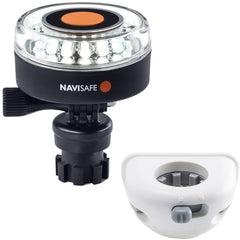 Navisafe Navilight 360-Deg 2NM White w/Navimount Base & Vertical Mount - White 040KIT6
