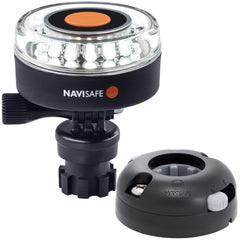 Navisafe Navilight 360-Deg 2NM White w/Navimount Base & Horizontal Mount - Black 040KIT7
