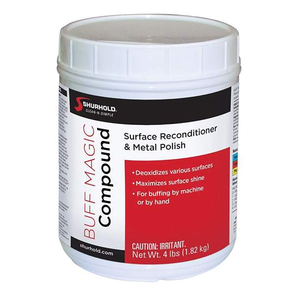 Shurhold YBP-0111 Buff Magic Compound Surface Reconditioner & Metal Polish - 4LB Jar