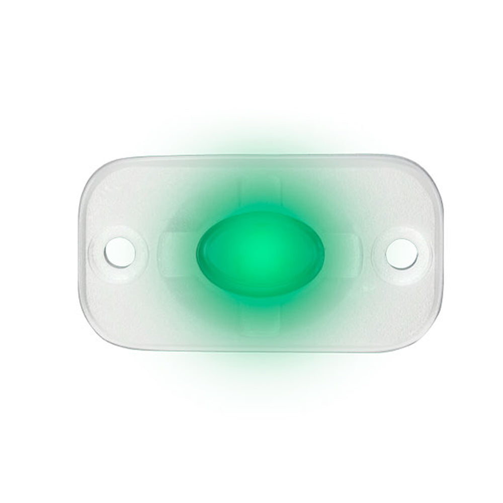 HEISE Marine Auxiliary Accent Lighting Pod - 1.5" x 3" - White/Green HE-ML1G