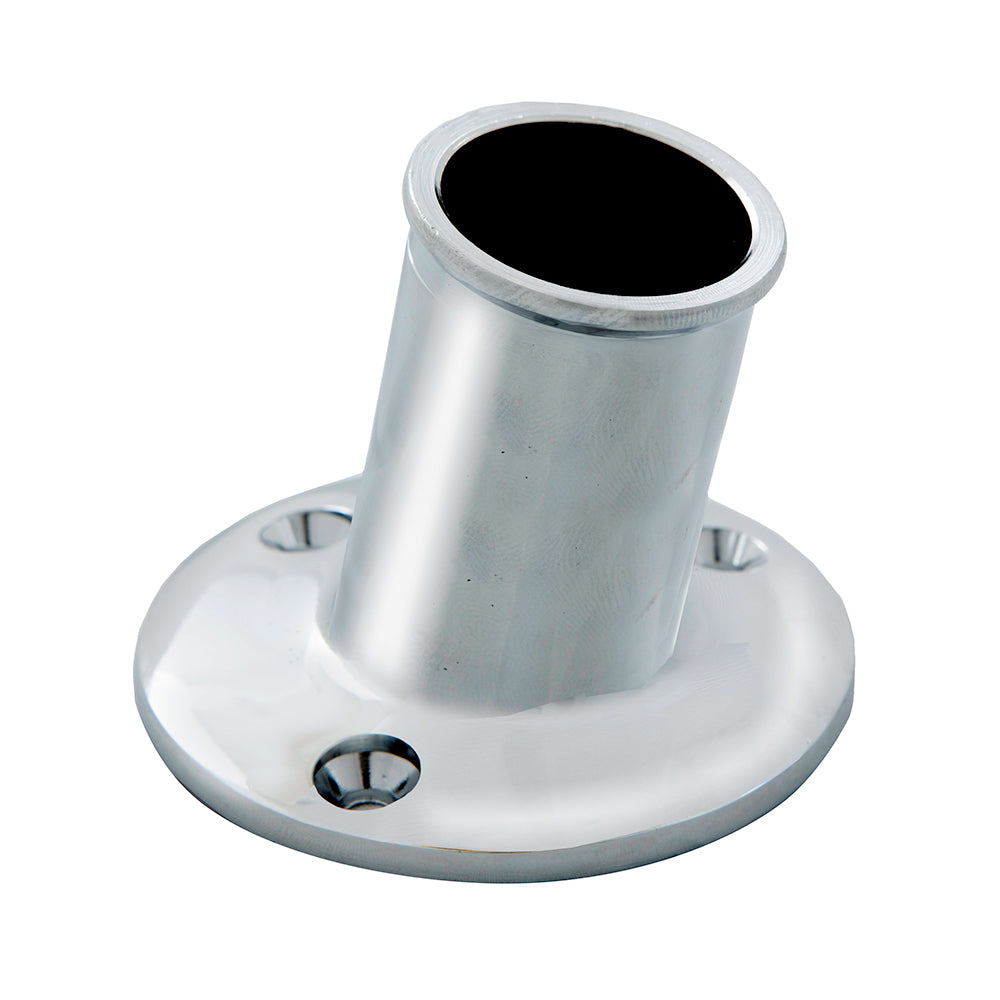 Whitecap Top-Mounted Flag Pole Socket CP/Brass - 1" ID S-5002