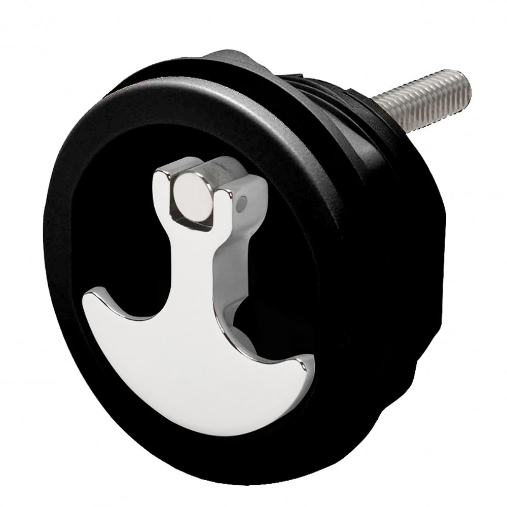 Whitecap S-1417BC Compression Handle CP Zamac/Black Nylon No Lock Fresh Water Use Only