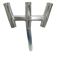 Tigress 88160 GS Trident Rod Holder - Bent Butt - Polished Aluminum