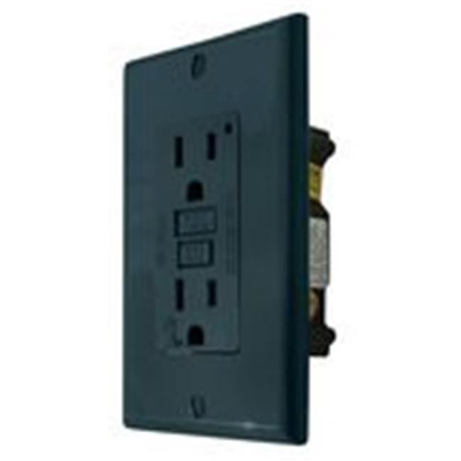 Diamond Group GFI Receptacle w/Light, Black VGF15BK