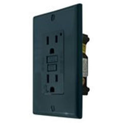 Diamond Group GFI Receptacle w/Light, Black VGF15BK