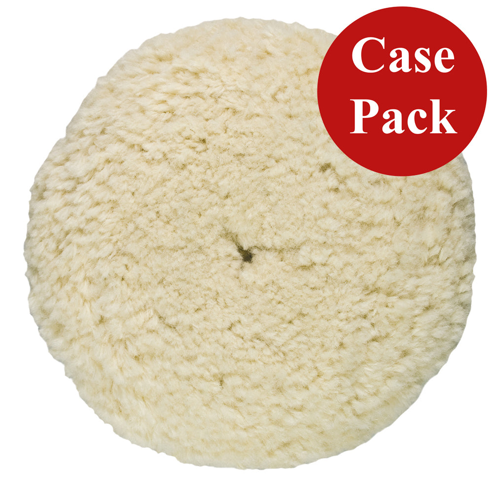Presta Rotary Wool Buffing Pad - White Heavy Cut - *Case of 12* 810176CASE