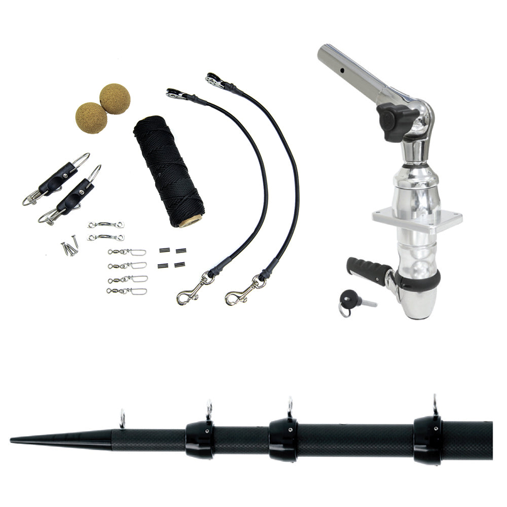 Tigress 88824-1 XD Top Mount System - 15&#39; - Black Outriggers Elite Rigging Kit