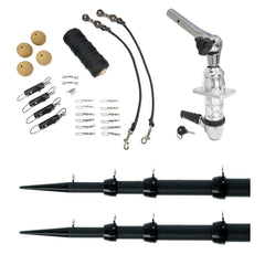 Tigress 88679-00 XD Top Mount System - 18&#39; Carbon Fiber Black/Black Ultimate Rigging Kit