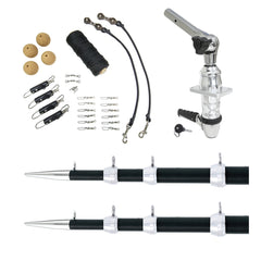 Tigress 88679-01 XD Top Mount System - 18&#39; Carbon Fiber Black/Silver Ultimate Rigging Kit