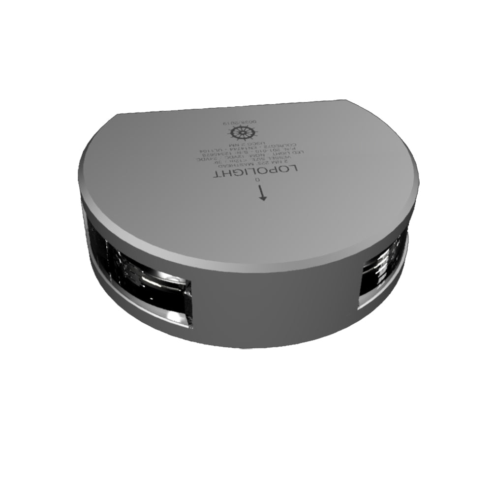 Lopolight 201-010 225° Masthead Light - Single - Silver Housing - Vertical Mount