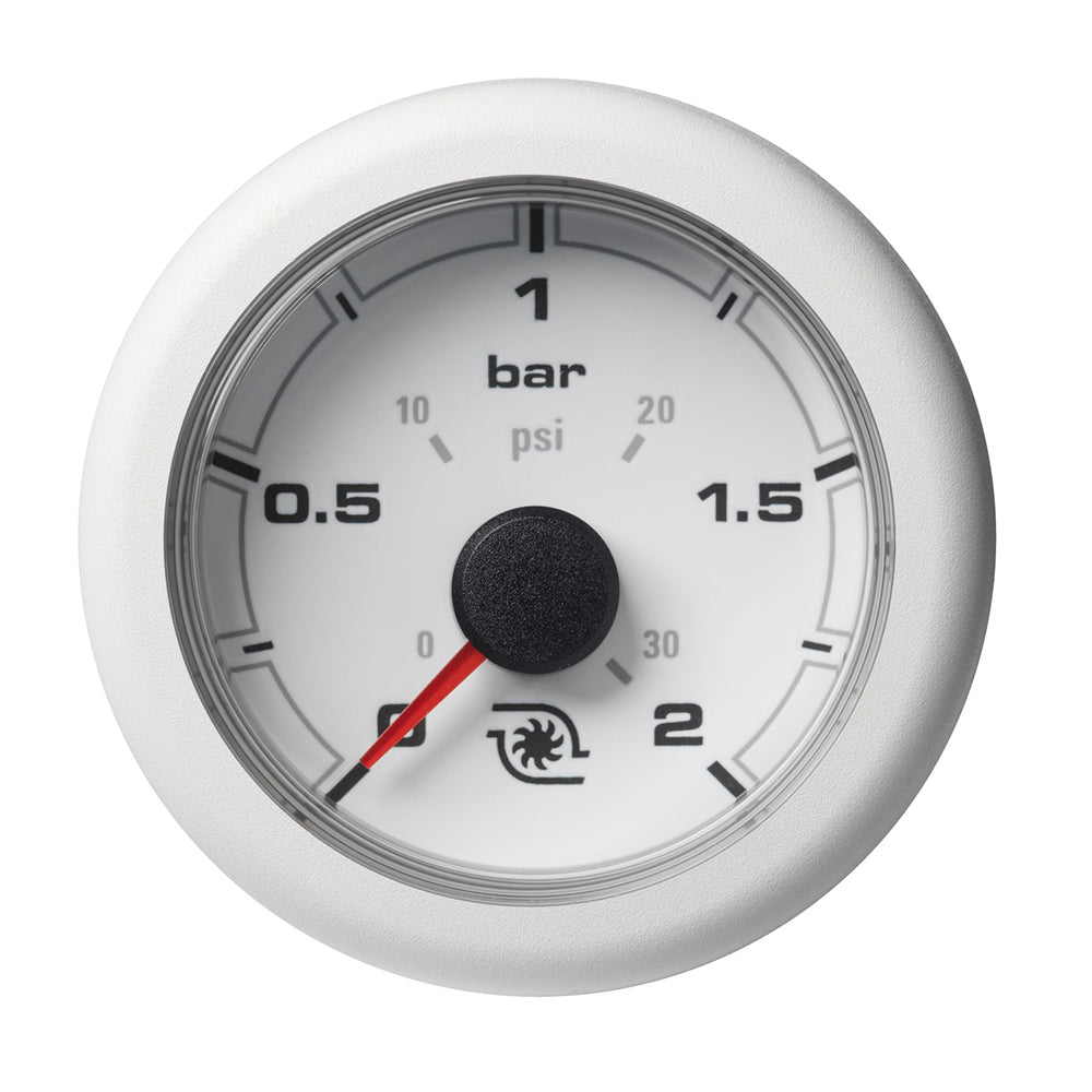 Veratron 52MM (2-1/16") OceanLink Boost Pressure Gauge - 2 Bar/30PSI - White Dial & Bezel A2C1066150001