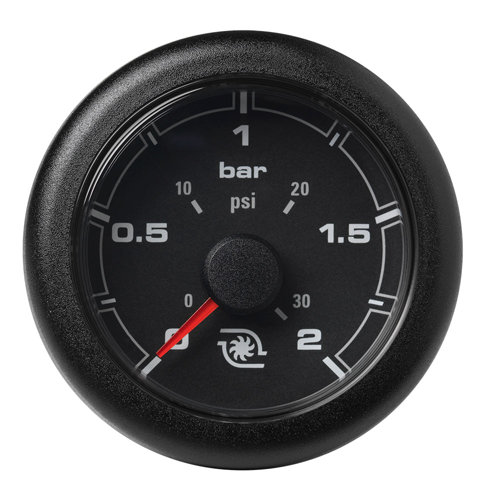Veratron 52MM (2-1/16") OceanLink Boost Pressure Gauge - 2 Bar/30 PSI - Black Dial & Bezel A2C1066140001