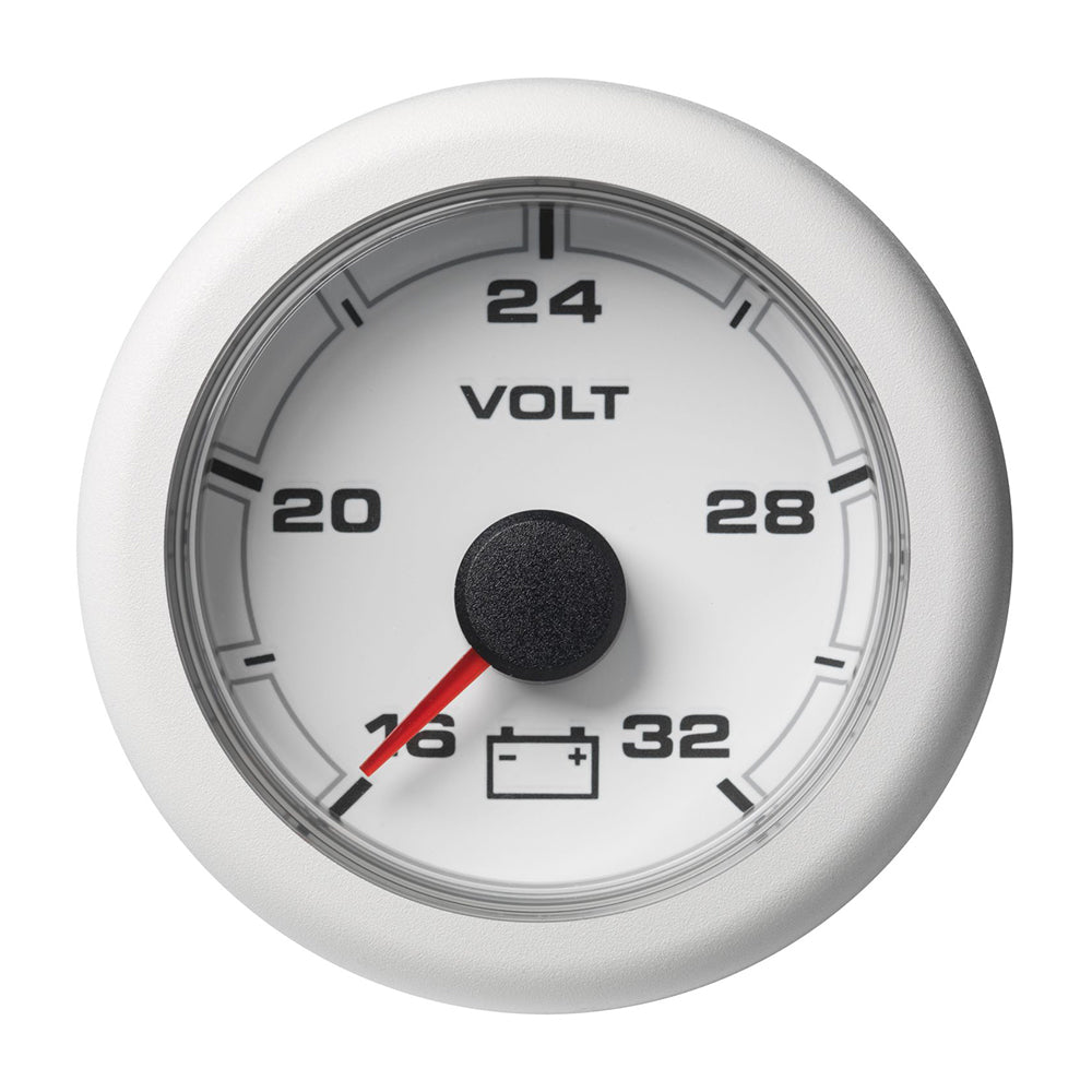 Veratron 52MM (2-1/16") OceanLink Battery Voltage Gauge - 16 to 32V - White Dial & Bezel A2C1066130001