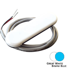 Shadow-Caster SCM-CL-BB/GW Dual Color Courtesy Light w/2&#39; Lead Wire - White Abs Cover - Great White/Bimini Blue