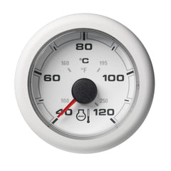 Veratron 52MM (2-1/16") OceanLink Coolant Temperature Gauge - 120-DegC/250-DegF - White Dial & Bezel A2C1065970001