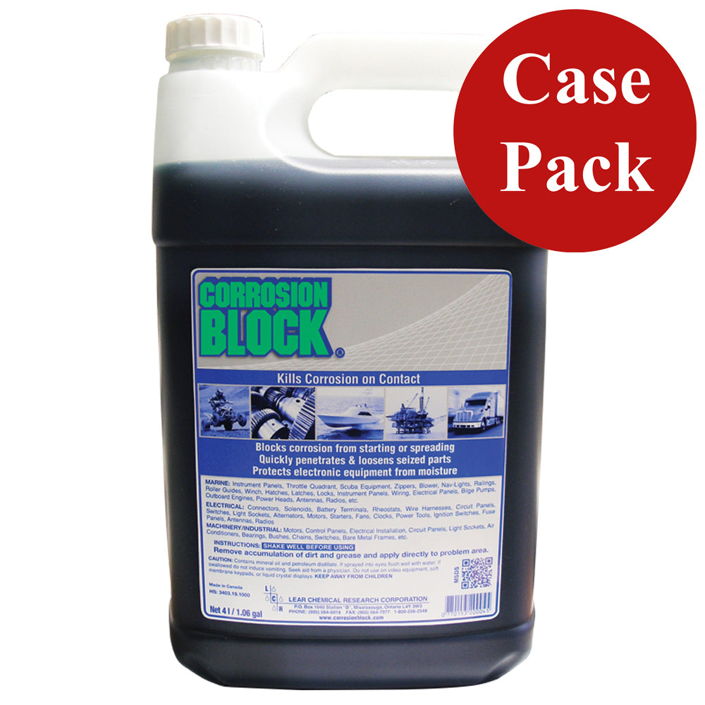 Corrosion Block Liquid 4-Liter Refill - Non-Hazmat, Non-Flammable & Non-Toxic *Case of 4* 20004CASE