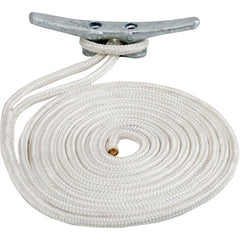 Sea-Dog Double Braided Nylon Dock Line - 3/8" x 10' - White 302110010WH-1