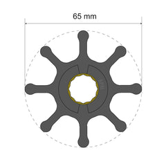 Albin Pump Premium Impeller Kit 65 x 16 x 37mm - 8 Blade - Spline Insert 06-01-017