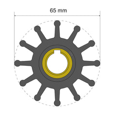 Albin Pump Premium Impeller Kit 65 x 15.8 x 51mm - 12 Blade - Key Insert 06-01-019