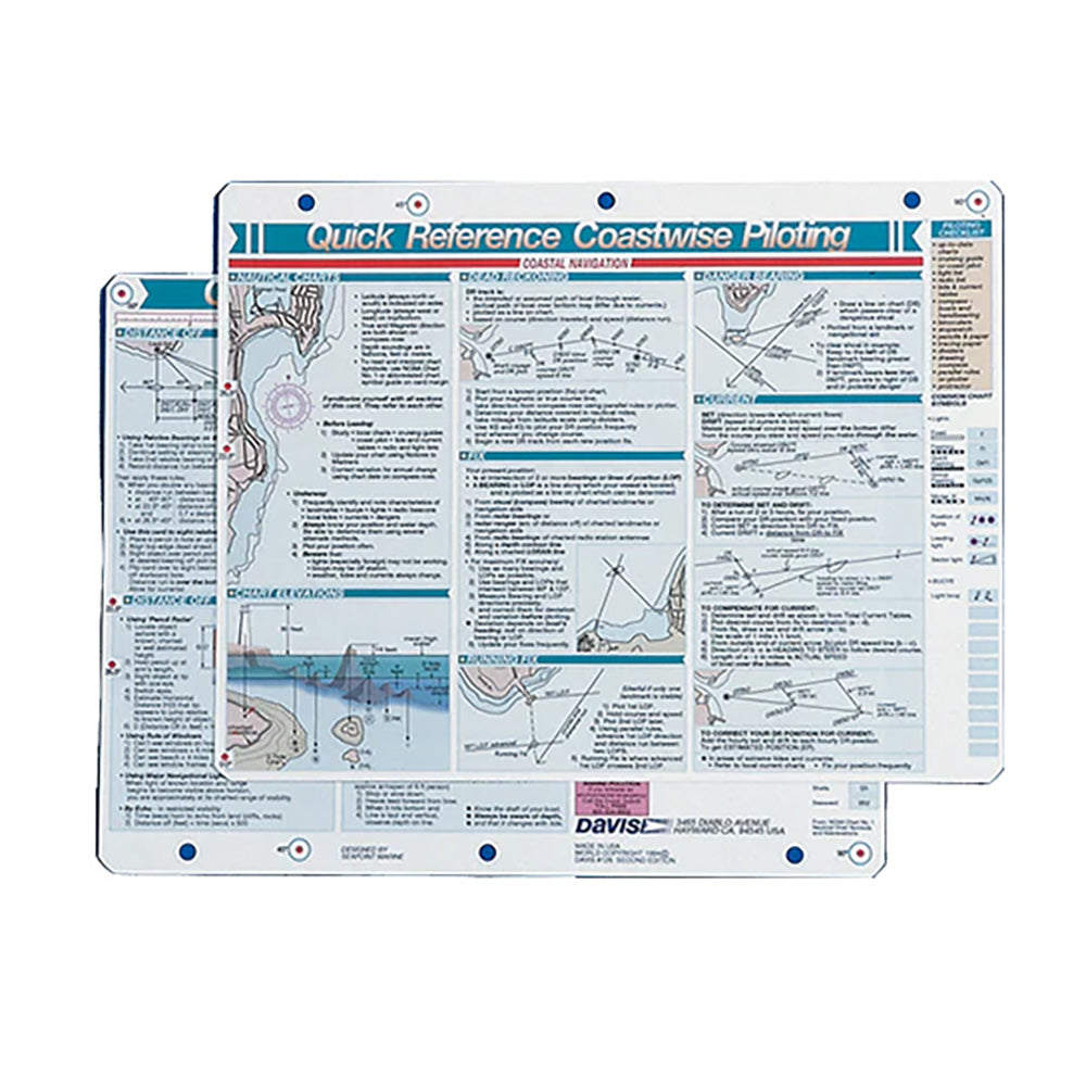 Davis 126-D-3 Quick Reference Coastwise Piloting Card