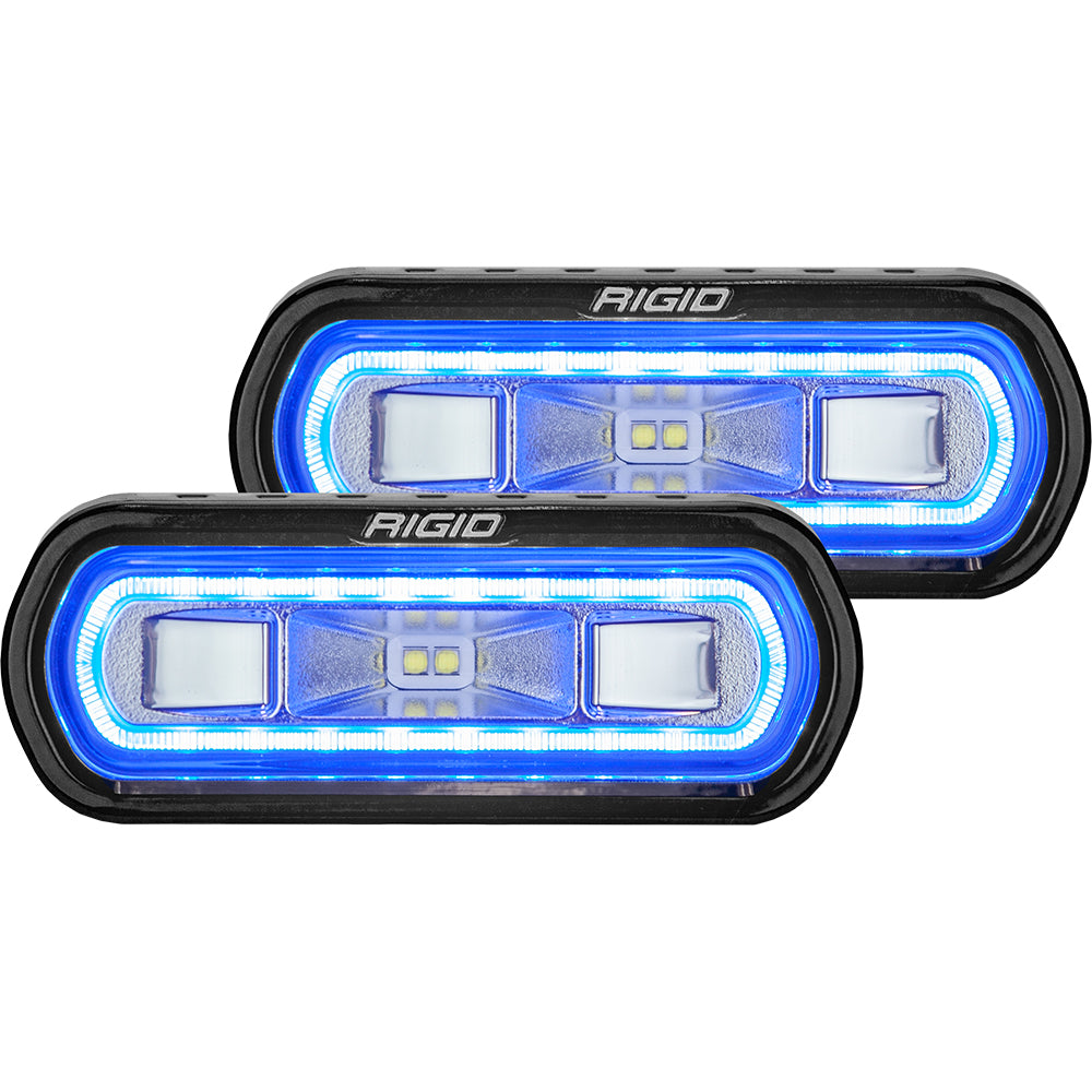 RIGID Industries SR-L Series Surface Mount Spreader Light - Black Housing - Blue Halo 53121