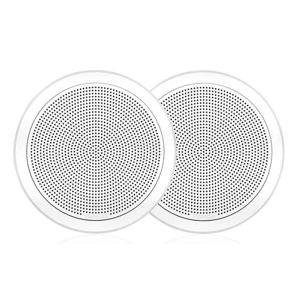 Fusion 010-02299-00 FM-F65RW FM Series 6.5" Flush Mount Round Marine Speakers - White Grill - 120W