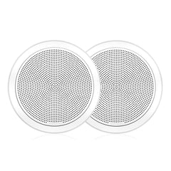 Fusion 010-02299-00 FM-F65RW FM Series 6.5" Flush Mount Round Marine Speakers - White Grill - 120W