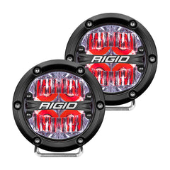 RIGID Industries 360-Series 4" LED Off-Road Fog Light Drive Beam w/Red Backlight - Black Housing 36116