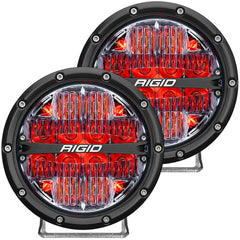 RIGID Industries 360-Series 6" LED Off-Road Fog Light Drive Beam w/Red Backlight - Black Housing 36205