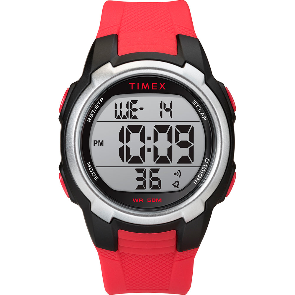 Timex T100 150 Lap Watch - Red/Black TW5M33400SO