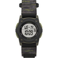 Timex Kid's Digital 35mm Watch - Green Camo w/Fastwrap Strap TW7C77500XY