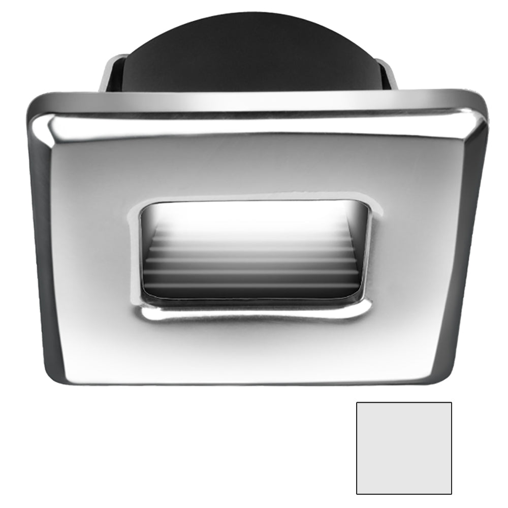 i2Systems Ember E1150Z Snap-In - Polished Chrome - Square - Cool White Light E1150Z-12AAH